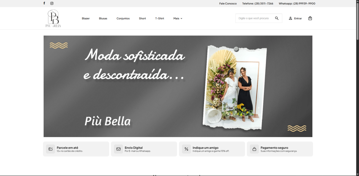 Più Bella Vestuário — projeto desenvolvido pela Lev Sistemas